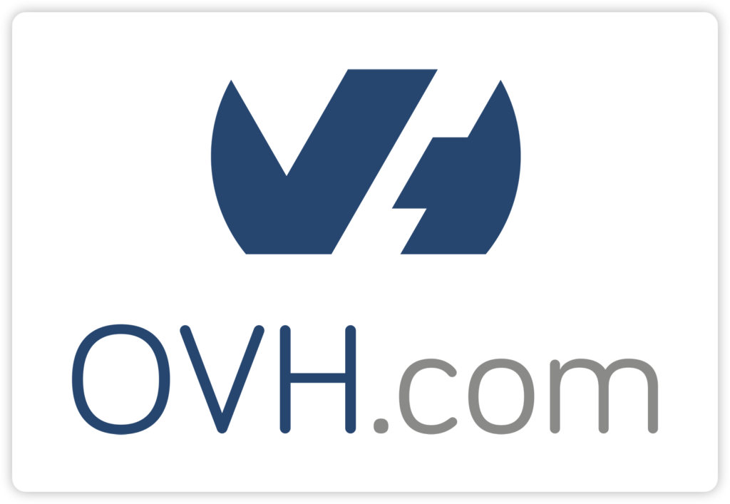Logo da OVH servidores - Tecnologia que Utilizamos para os Nossos Sites